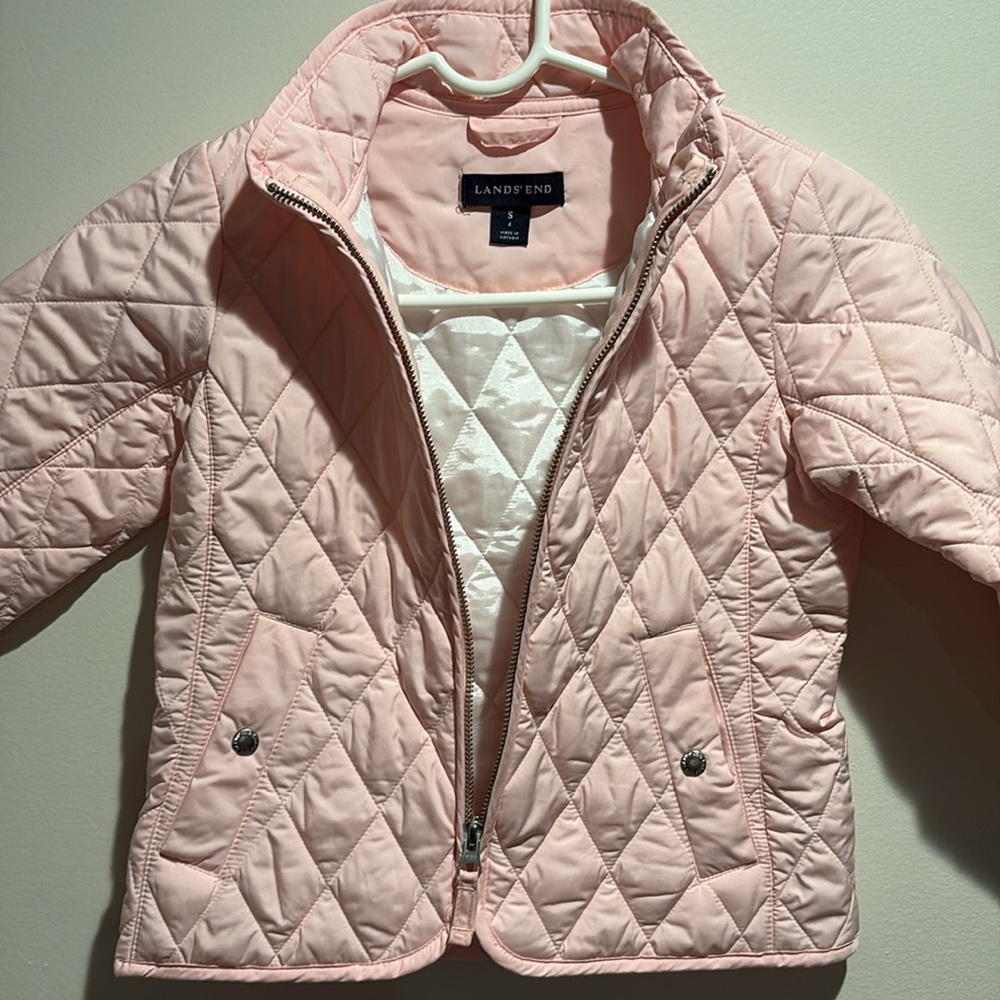 Lands End Pink Quilted Jacket - Picture 4 of 14